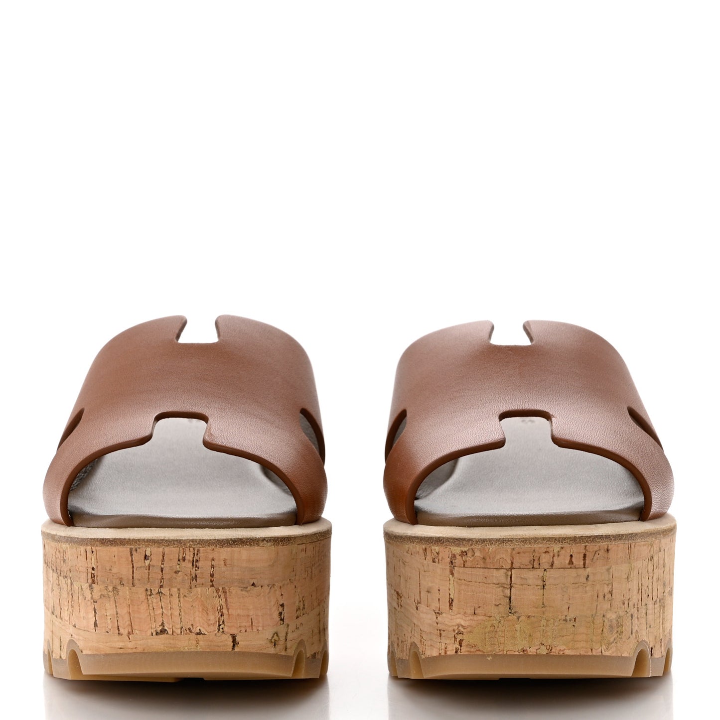 Calfskin Cork Eze 30 Sandals 35 Marron Glaise