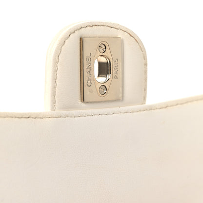 Chanel Lambskin Quilted Mini Crystal Top Handle Rectangular Flap White 11 of 17