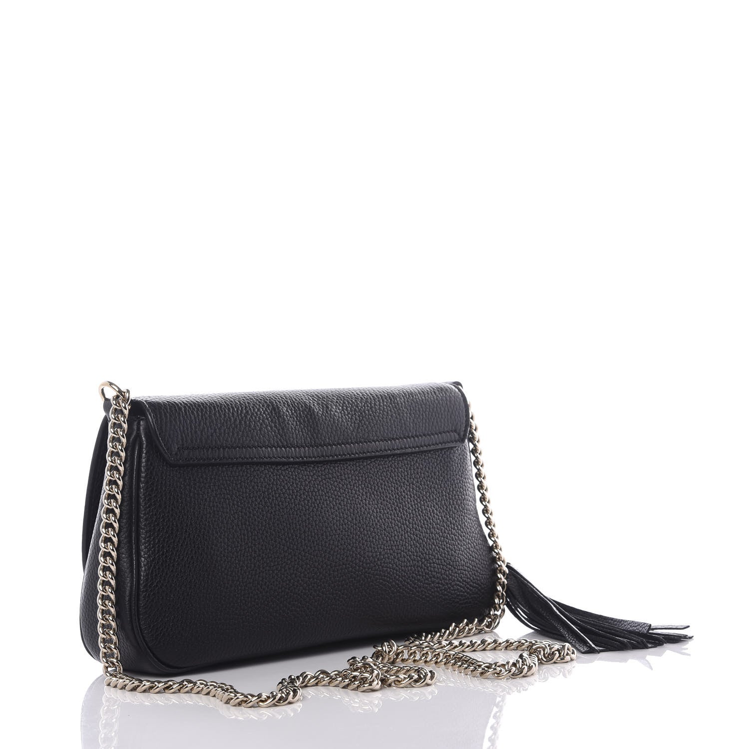 Gucci Pebbled Calfskin Medium Soho Flap Crossbody Black 2 of 9