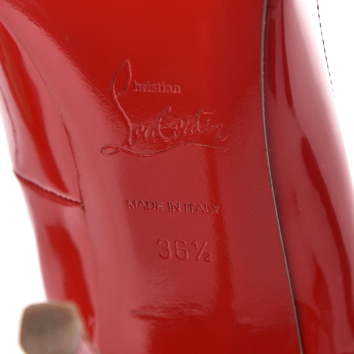 Patent V Neck 120 Pumps 36.5 Rouge Lipstick