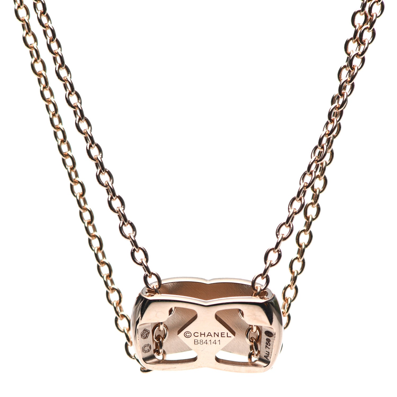 Chanel 18K Beige Gold Coco Crush Pendant Necklace 5 of 6