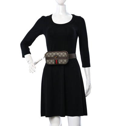 Gucci GG Supreme Monogram Web Small Ophidia Belt Bag 95 38 Dark Brown 2 of 10
