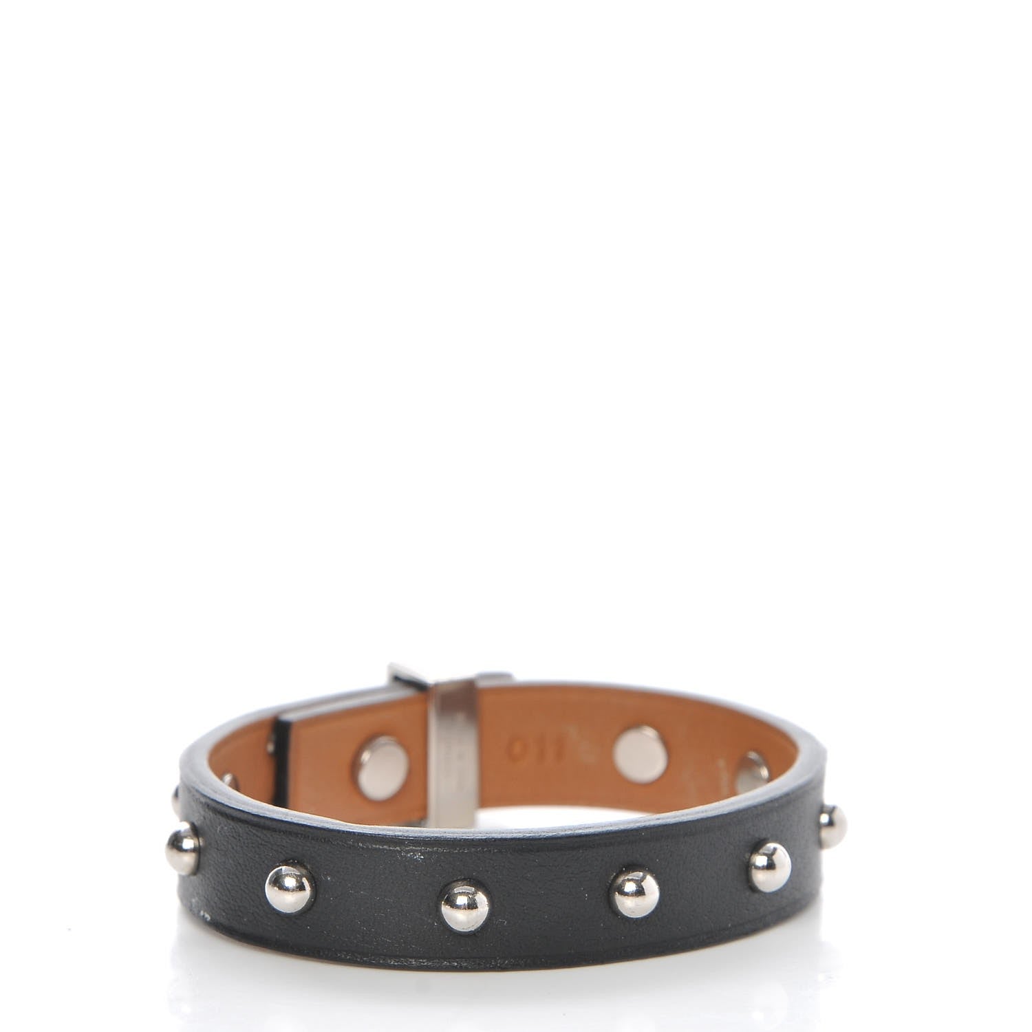 Hermes Swift Mini Dog Clous Ronds Bracelet T2 Black 3 of 8