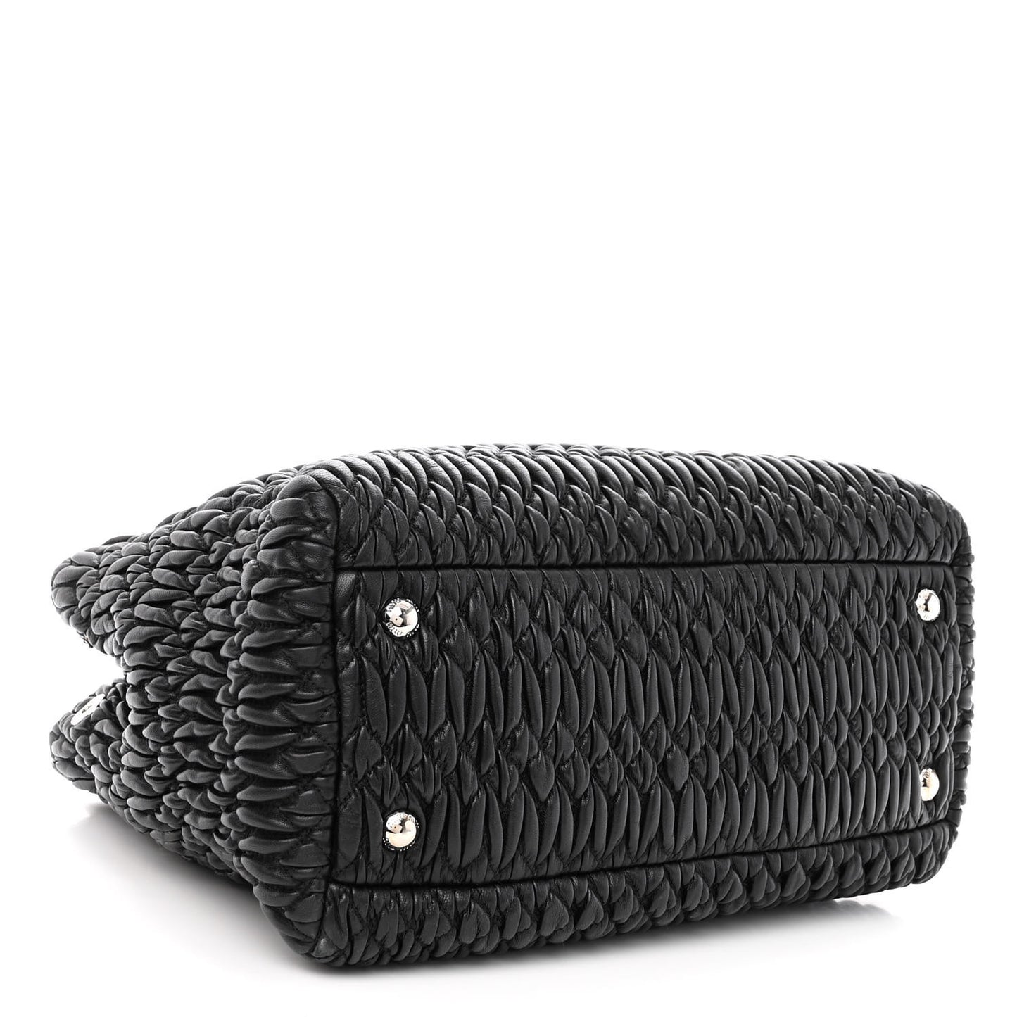 Nappa Matelasse Swarovski Crystal Tote Black