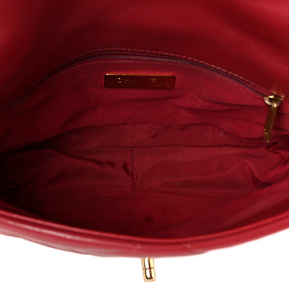 Chanel Goatskin Quilted Medium Chanel 19 Flap Red 5 of 11