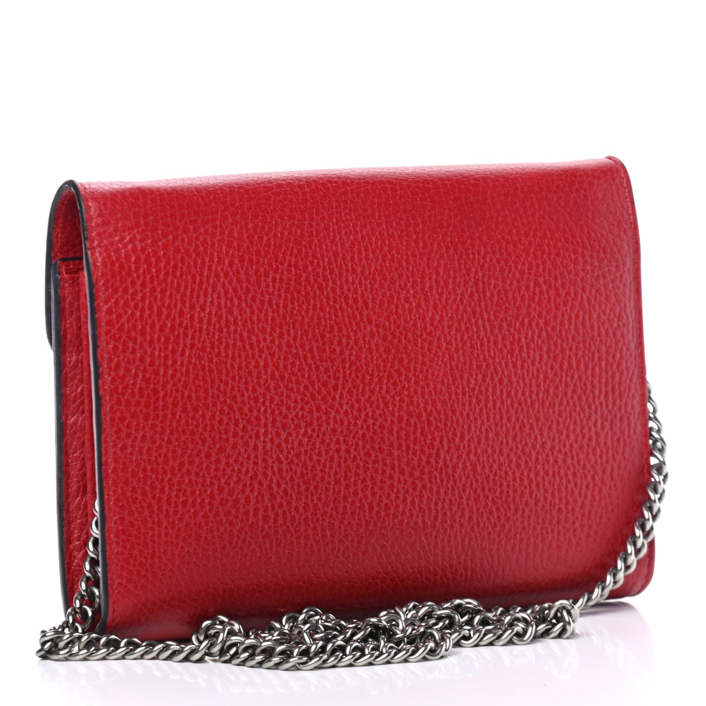 Calfskin Mini Dionysus Chain Wallet Hibiscus Red