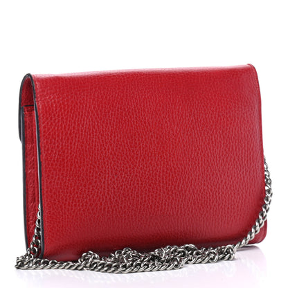 Gucci Calfskin Mini Dionysus Chain Wallet Hibiscus Red 2 of 4
