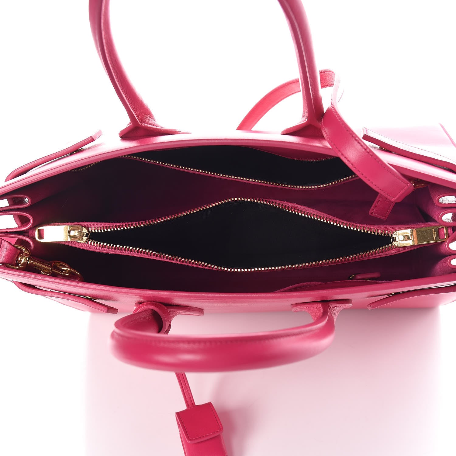 Saint Laurent Calfskin Small Sac De Jour Lipstick Fuchsia 7 of 8