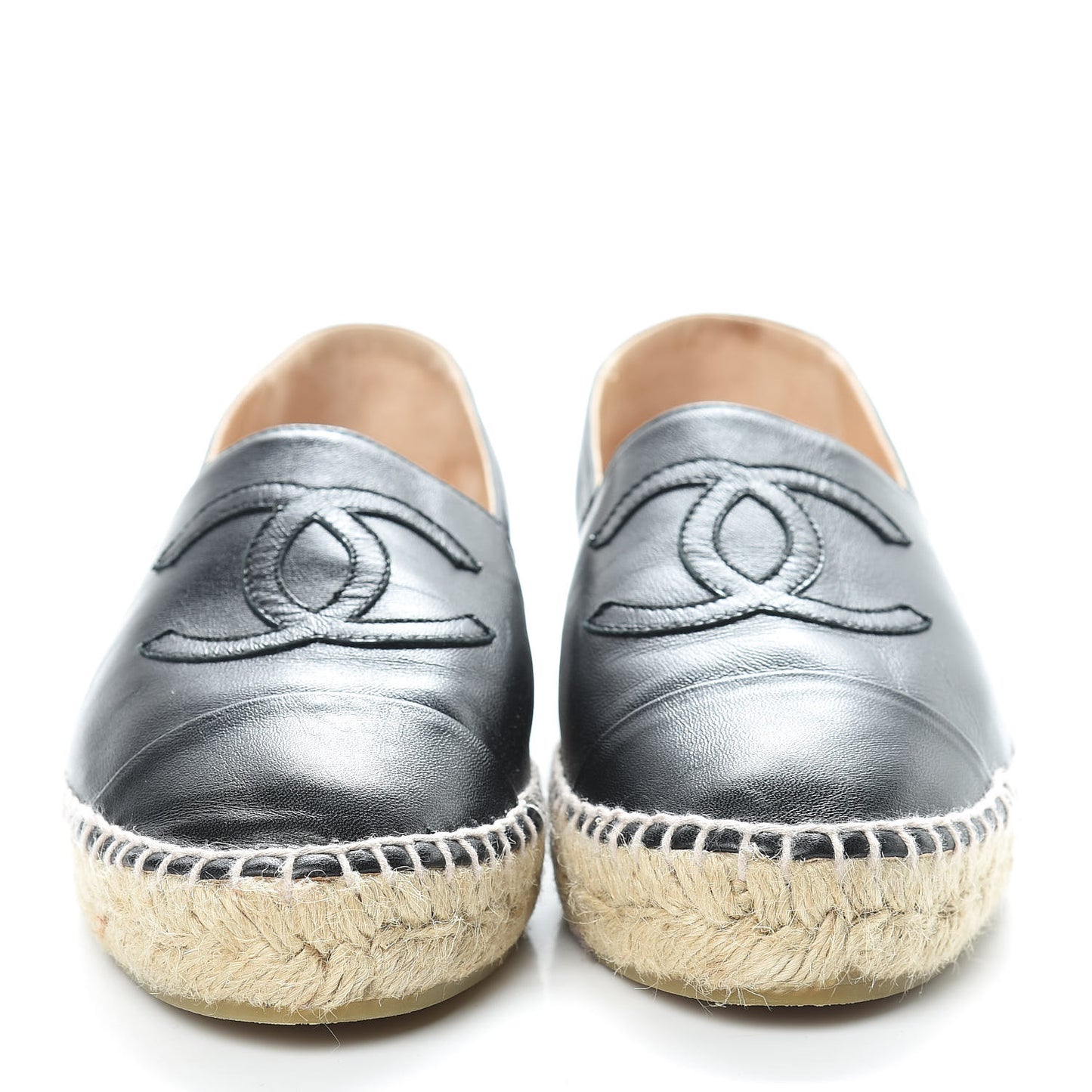 Lambskin CC Espadrilles 39 Black