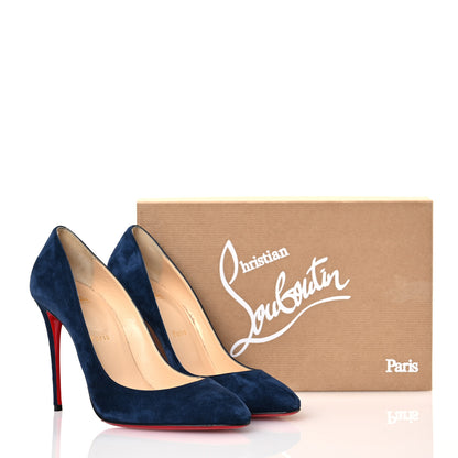 Christian Louboutin Veau Velours Eloise 100 Pumps 38.5 Marine 14 of 14