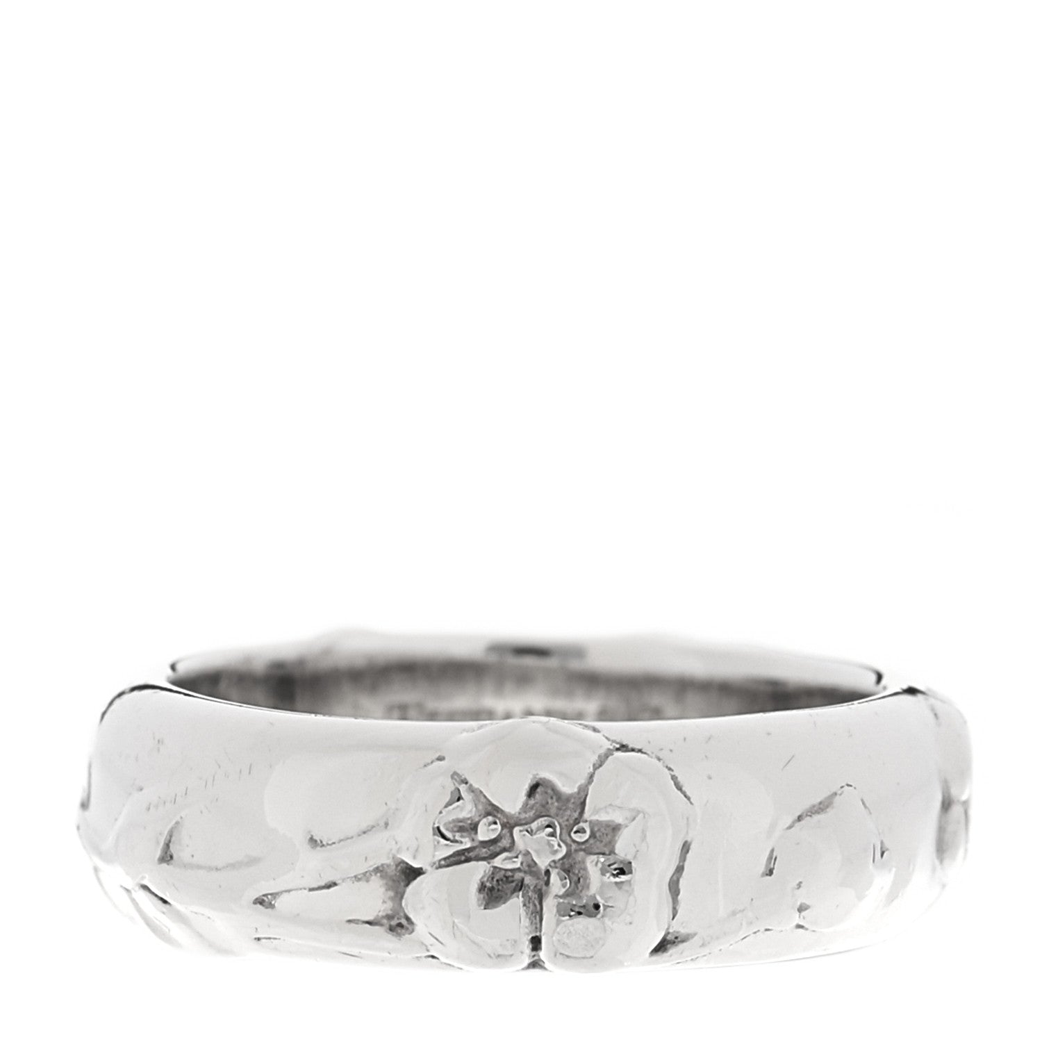 Tiffany Sterling Silver Nature Rose Ring 52 6 1 of 5