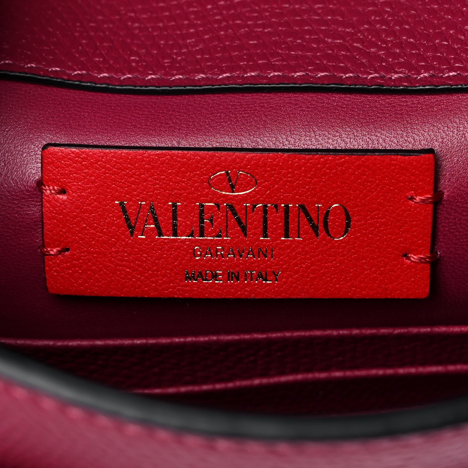 Valentino Garavani Grainy Calfskin VLogo Crossbody Bag Raspberry 6 of 9