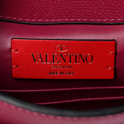 Valentino Garavani Grainy Calfskin VLogo Crossbody Bag Raspberry 6 of 9