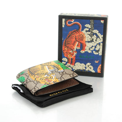 Gucci GG Supreme Monogram Bengal Bi-Fold Wallet Beige Yard 4 of 7