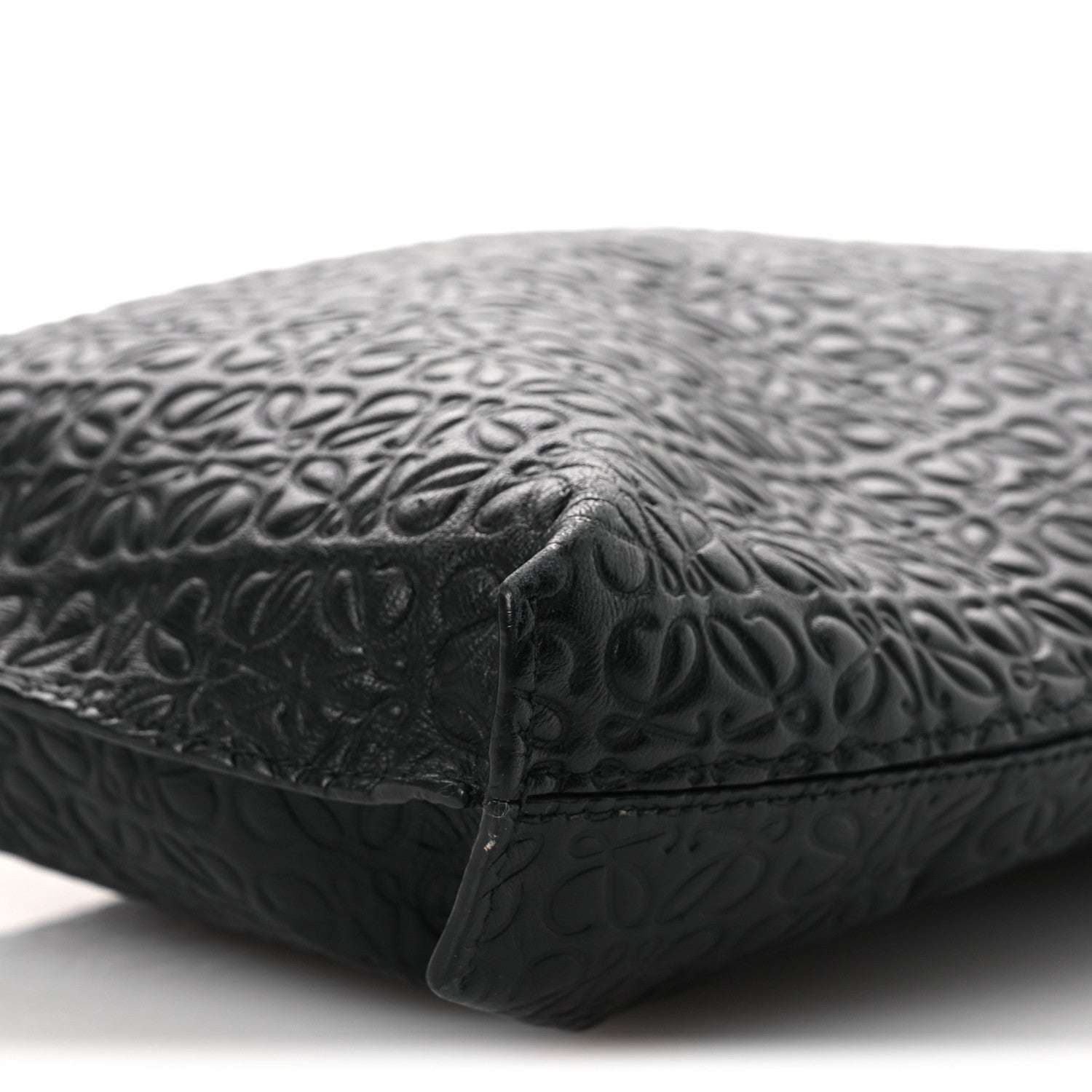 Loewe Calfskin Embossed Repeat T Pouch Black 9 of 11