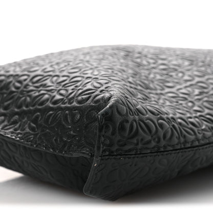 Loewe Calfskin Embossed Repeat T Pouch Black 9 of 11