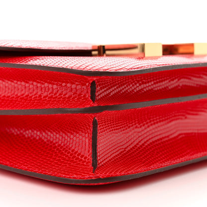 Hermes Lizard Constance 18 Rouge Moyen 9 of 12