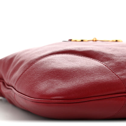 Gucci Sakai Be Green Calfskin Horsebit 1955 Cinch Top Messenger Bag New Cherry Red 9 of 10