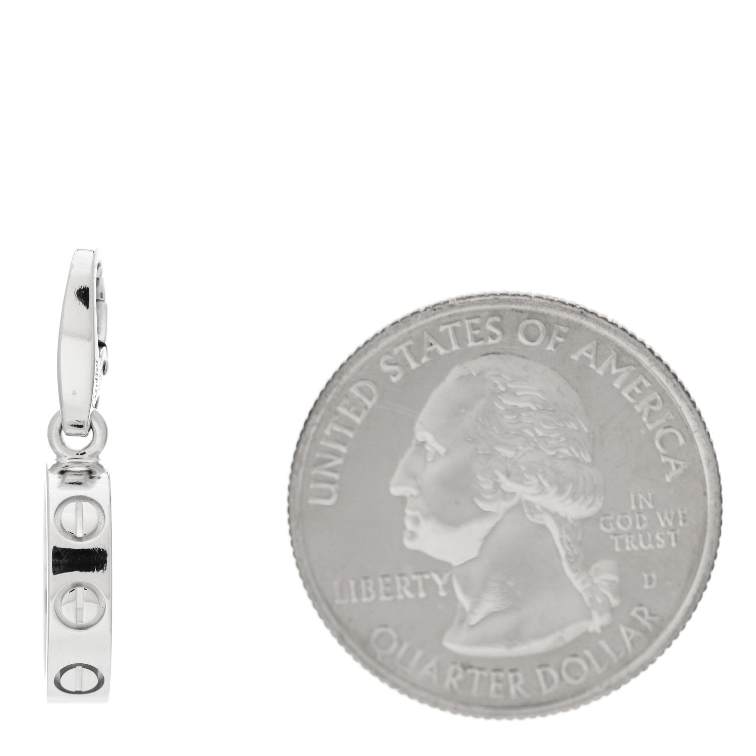 Cartier 18K White Gold LOVE Ring Charm 2 of 4