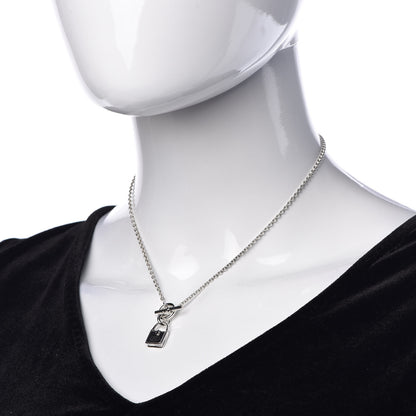 Hermes Sterling Silver Evelyne Charm Pendant Necklace 2 of 5