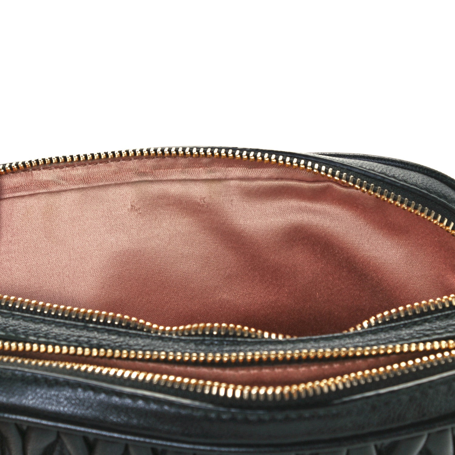 Miu Miu Nappa Matelasse Double Zip Pochette Clutch Black 12 of 14