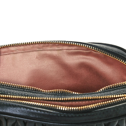 Miu Miu Nappa Matelasse Double Zip Pochette Clutch Black 12 of 14