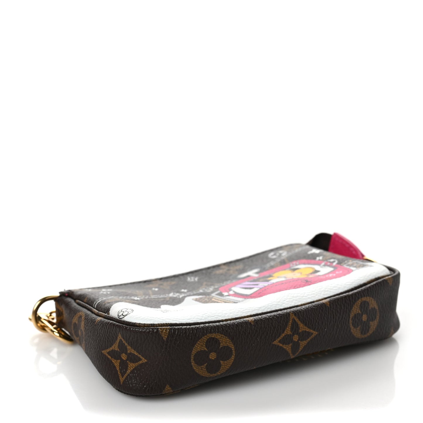 Monogram 2019 Christmas Animation Mini Courchevel Pochette Accessories Fuchsia