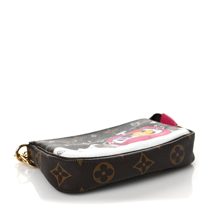Louis Vuitton Monogram 2019 Christmas Animation Mini Courchevel Pochette Accessories Fuchsia 3 of 8