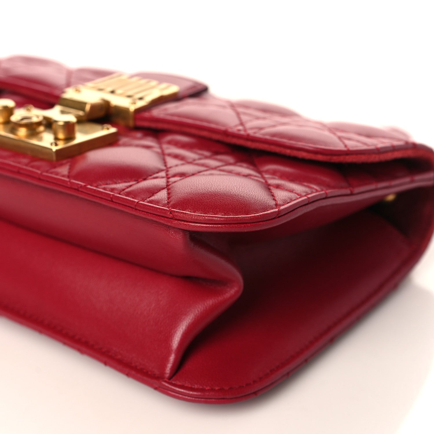Christian Dior Lambskin Cannage Small Dioraddict Flap Bag Red 8 of 8