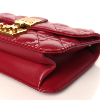 Christian Dior Lambskin Cannage Small Dioraddict Flap Bag Red 8 of 8