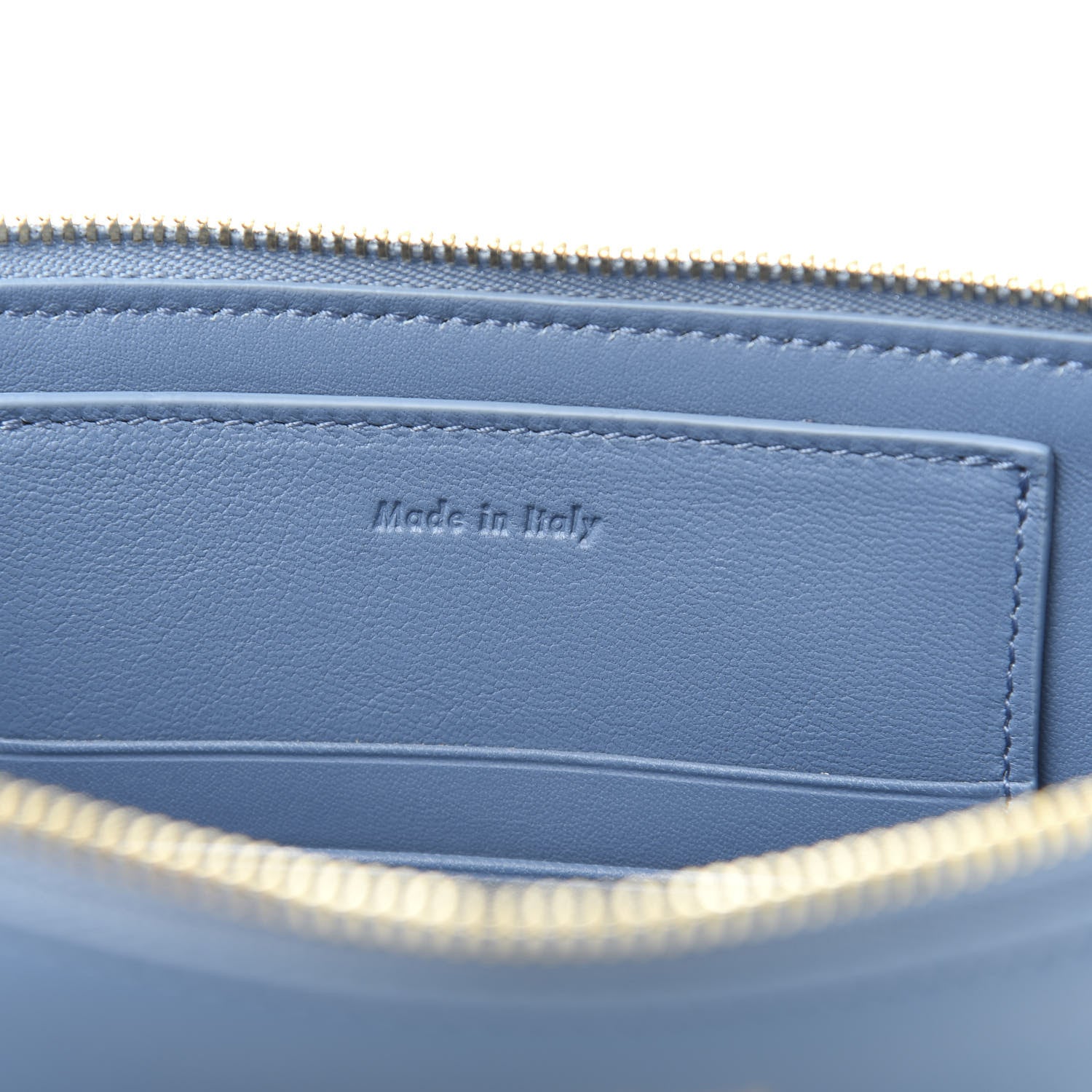 Celine Lambskin Bi-Color Solo Clutch Pouch Deep Sea 8 of 10