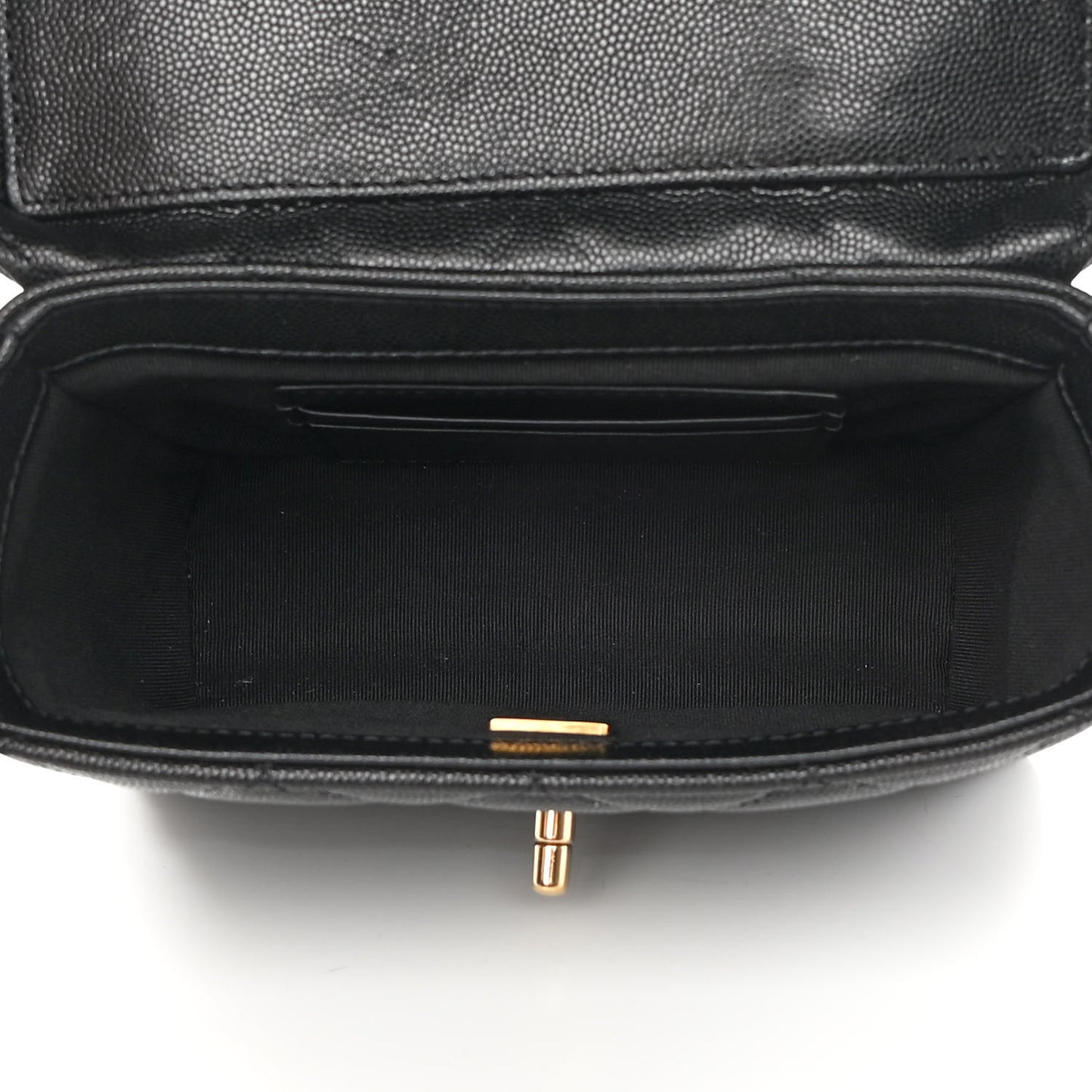 Caviar Quilted Handy Box Vanity Case Black