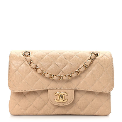 Chanel Caviar Quilted Small Double Flap Beige 1 of 10