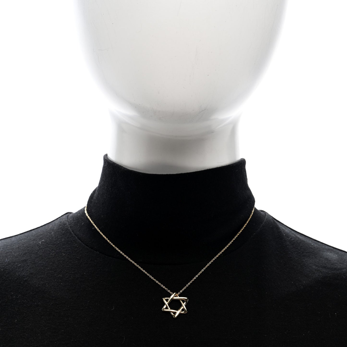 18K Yellow Gold Elsa Peretti Star of David Pendant Necklace