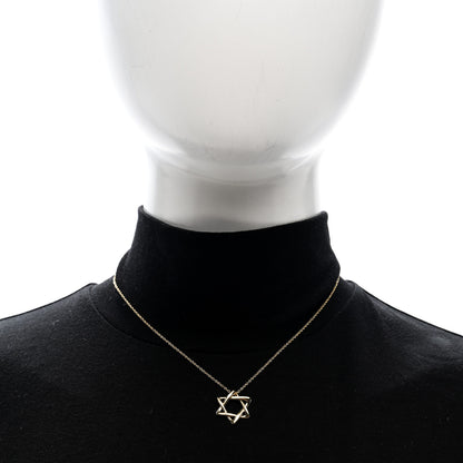 Tiffany 18K Yellow Gold Elsa Peretti Star of David Pendant Necklace 2 of 4