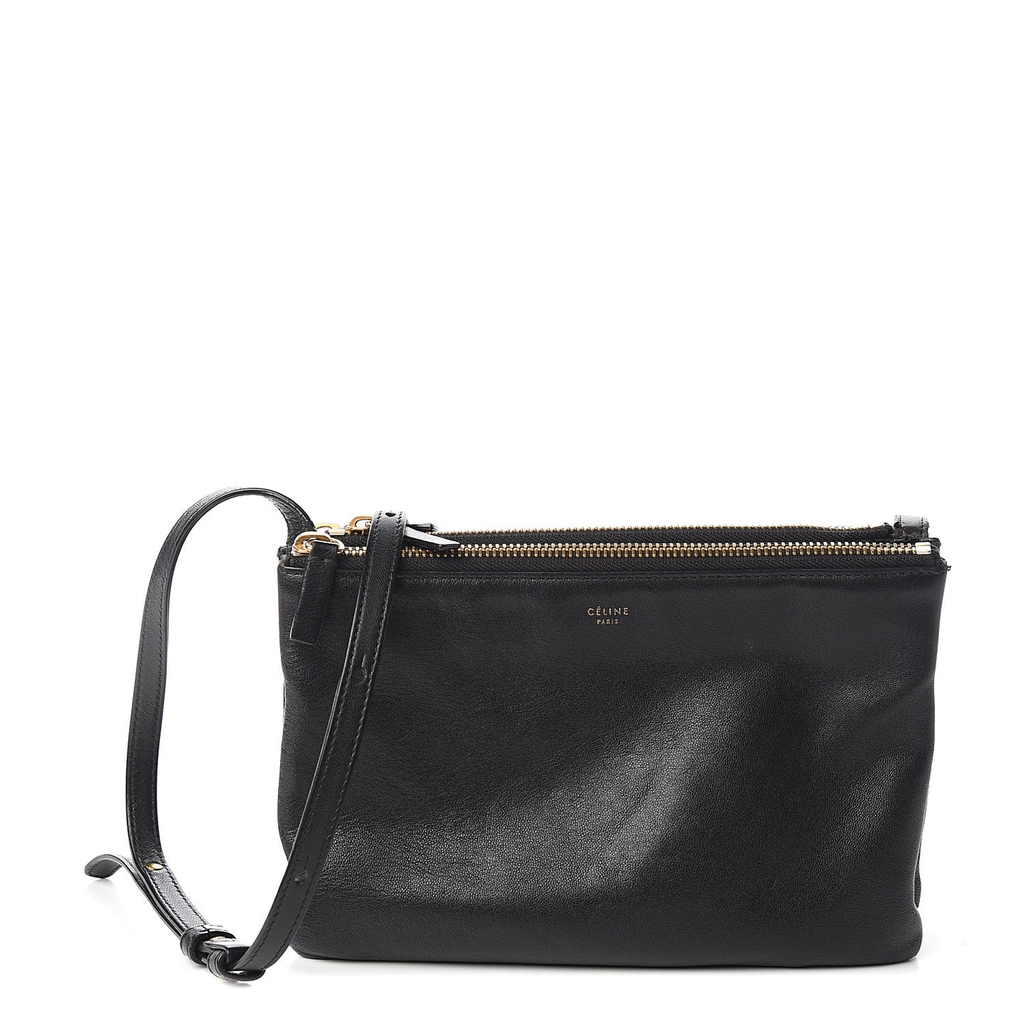 Lambskin Small Trio Crossbody Bag Black