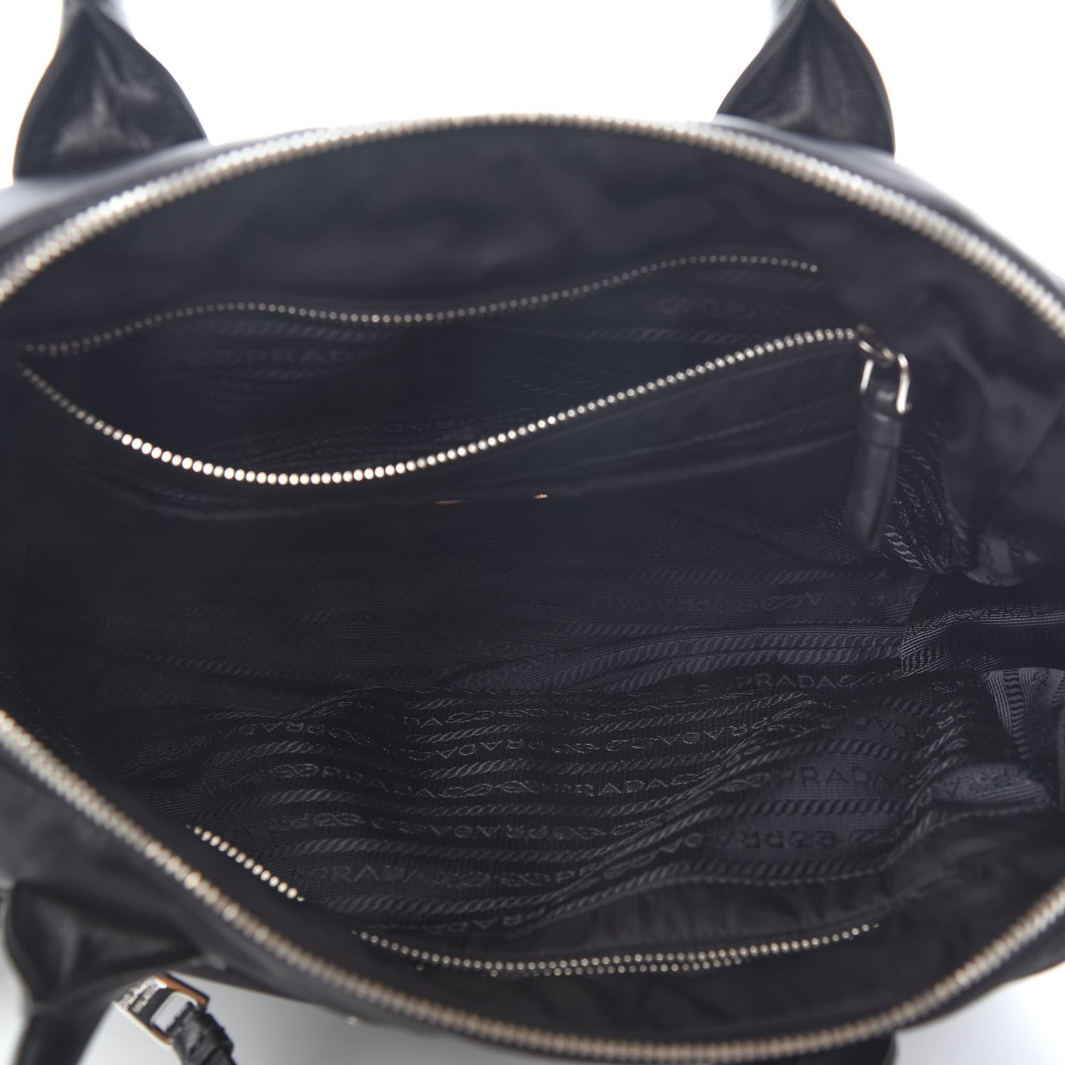 Prada Tessuto Nylon Bomber Tote Black 5 of 7