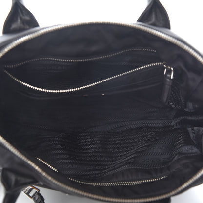Prada Tessuto Nylon Bomber Tote Black 5 of 7