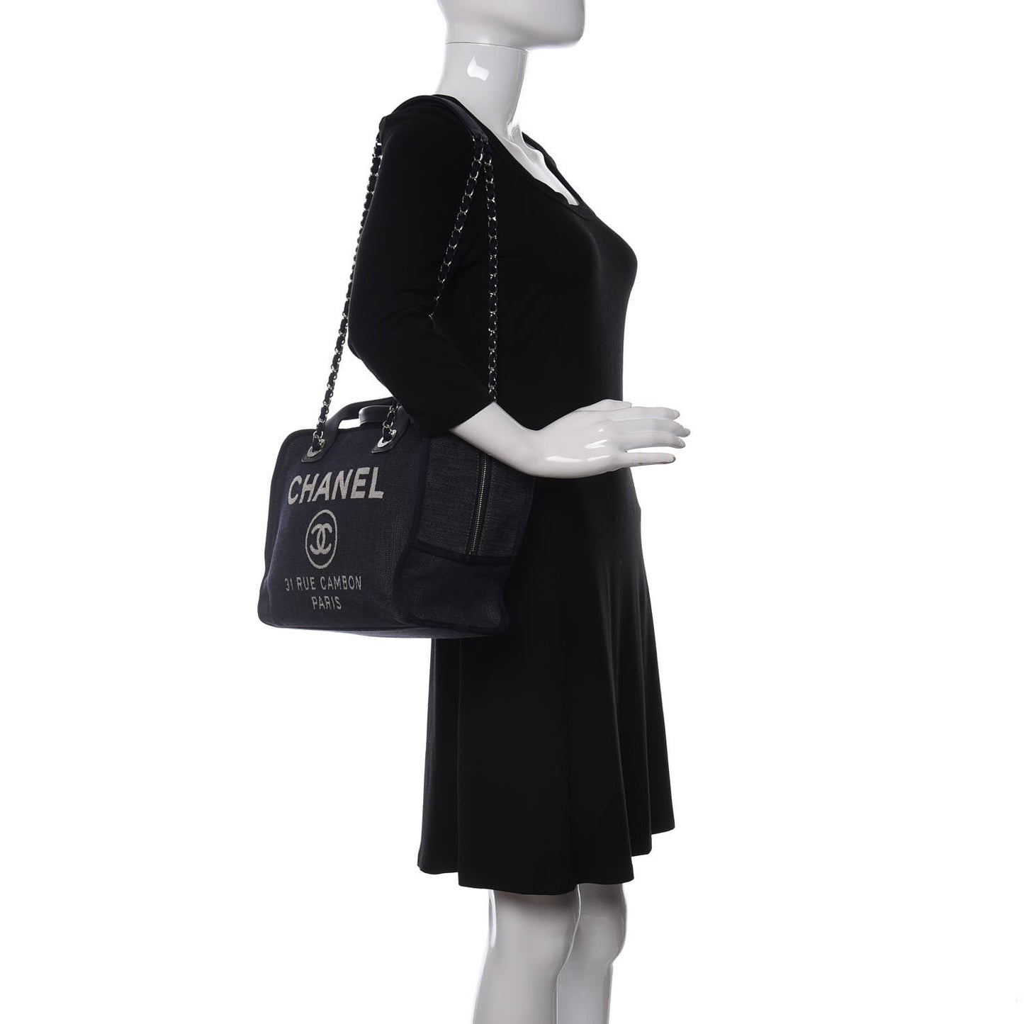 Denim Deauville Bowling Bag Dark Blue