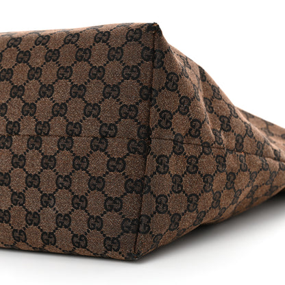 Gucci Monogram Denim Large Tote Brown 10 of 14