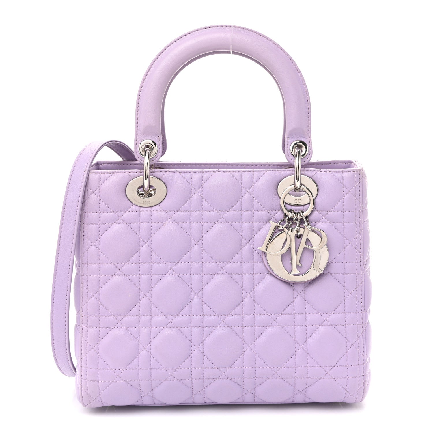 Christian Dior Lambskin Cannage Medium Lady Dior Purple 1 of 10