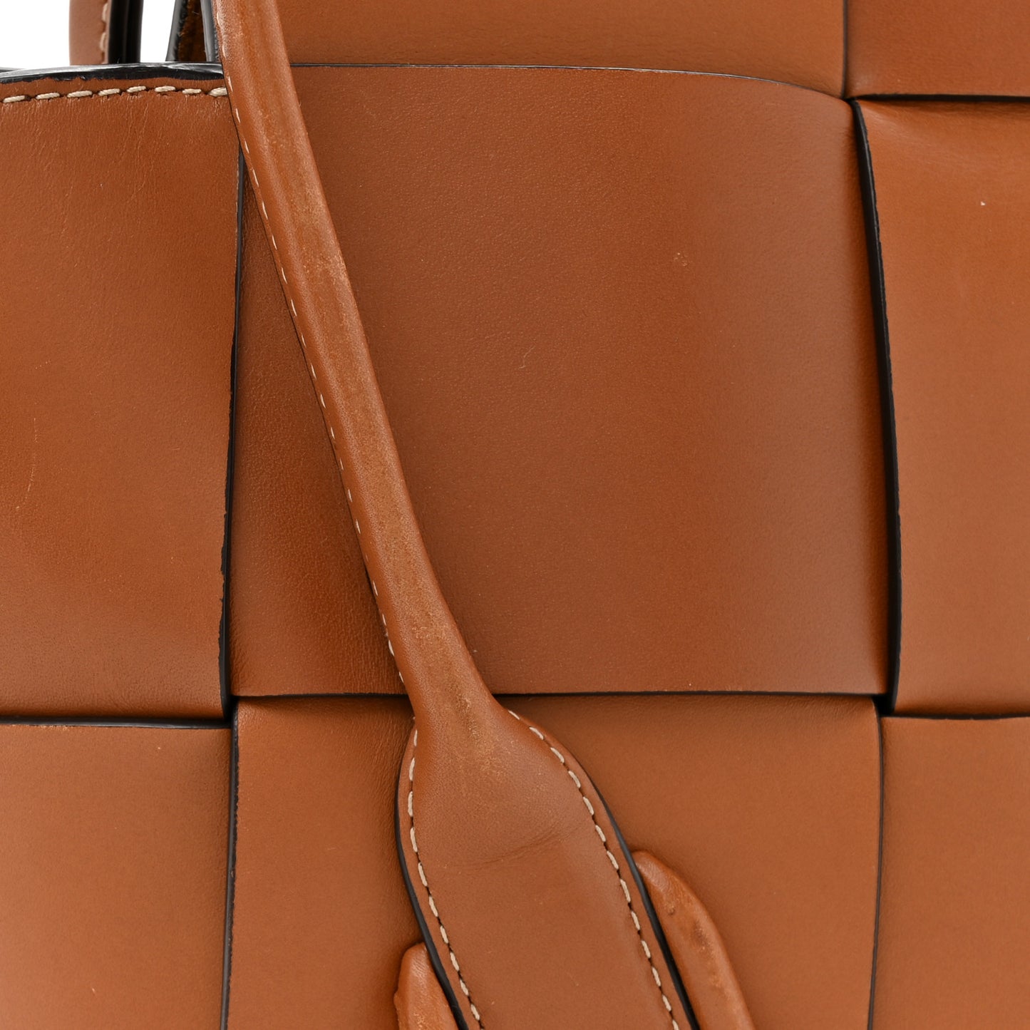 French Calfskin Maxi Intrecciato Small Arco Wood