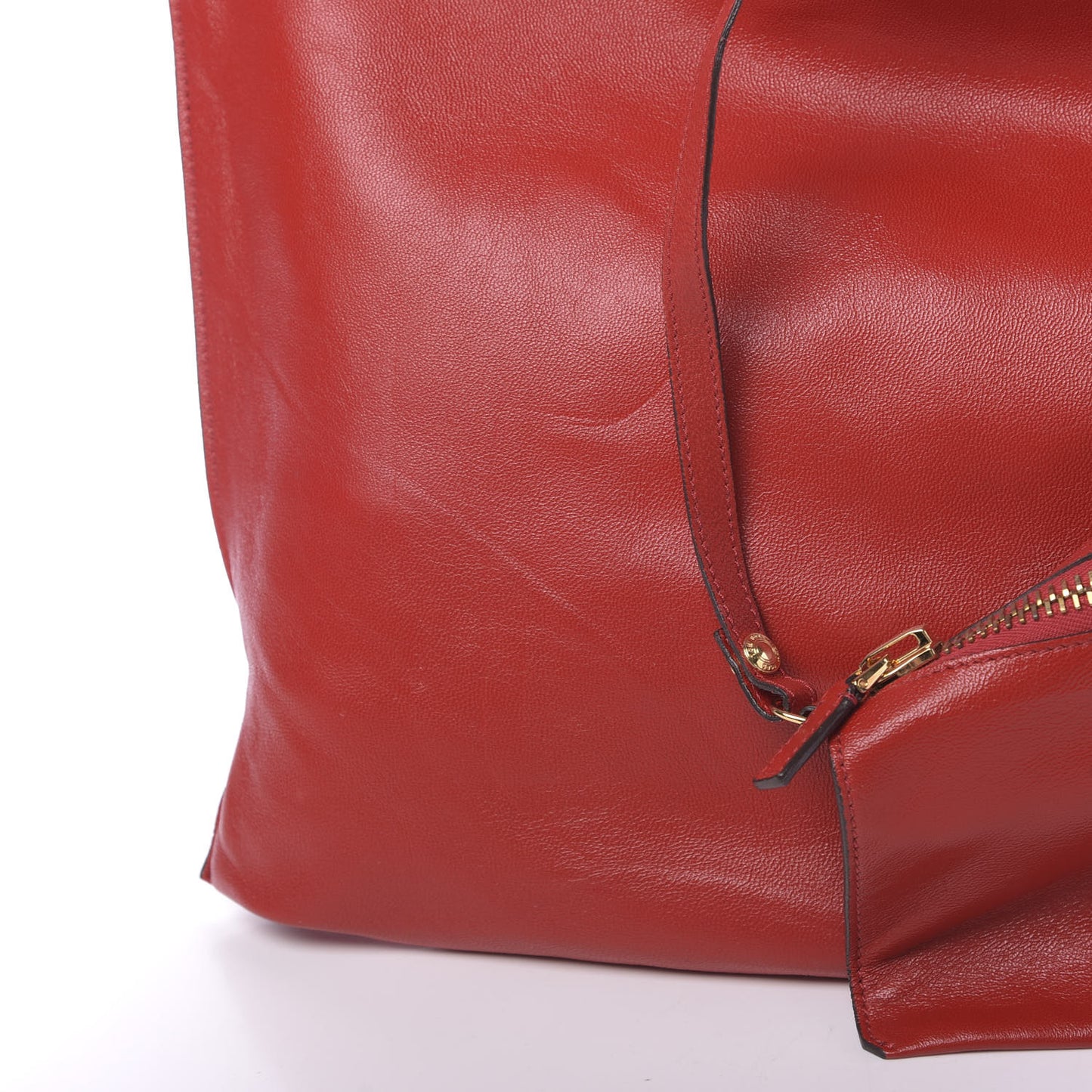 Ramskin Small Alix Padlock Zip Shoulder Bag Dark Orange