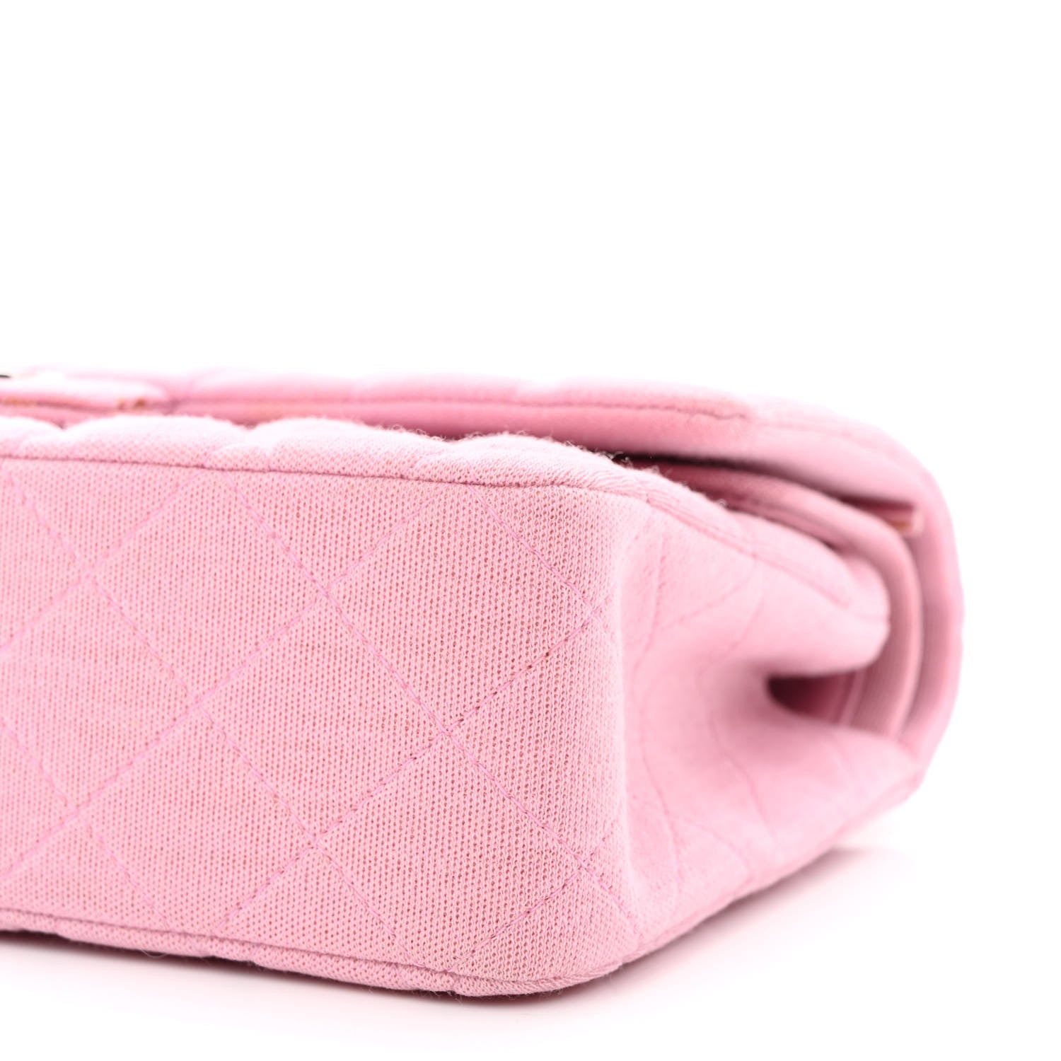 Chanel Jersey Quilted Small Double Flap Pink 14 of 15