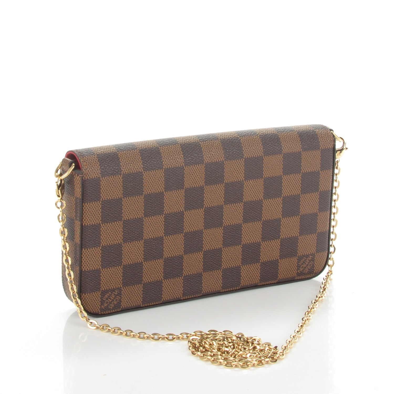 Louis Vuitton Damier Ebene Pochette Felicie Chain Wallet 3 of 10