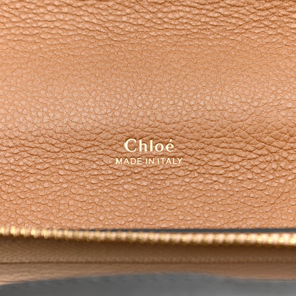 Chloe Calfskin Medium Clare Top Handle Bag Tan Black 6 of 21