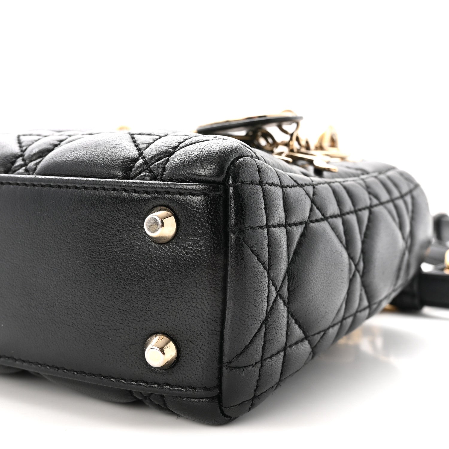 Christian Dior Lambskin Cannage Mini Lady Dior Black 1912104