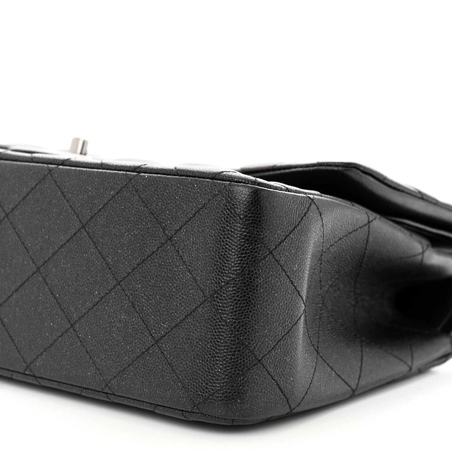 Chanel Iridescent Caviar Quilted Jumbo Double Flap Black 10 of 11