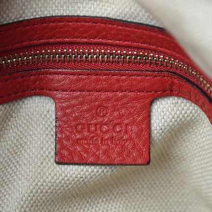 Gucci Pebbled Calfskin Large Soho Hobo Red 6 of 13