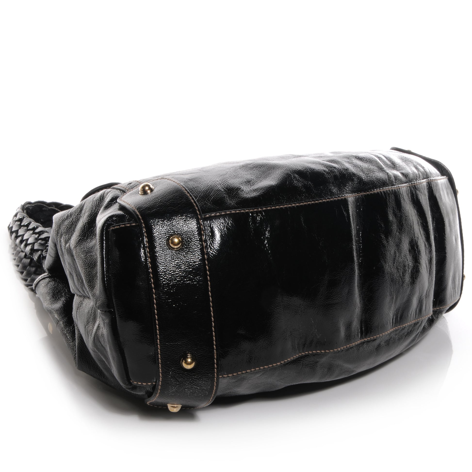 Gucci Patent Leather Medium Pelham Shoulder Bag Black 4 of 7